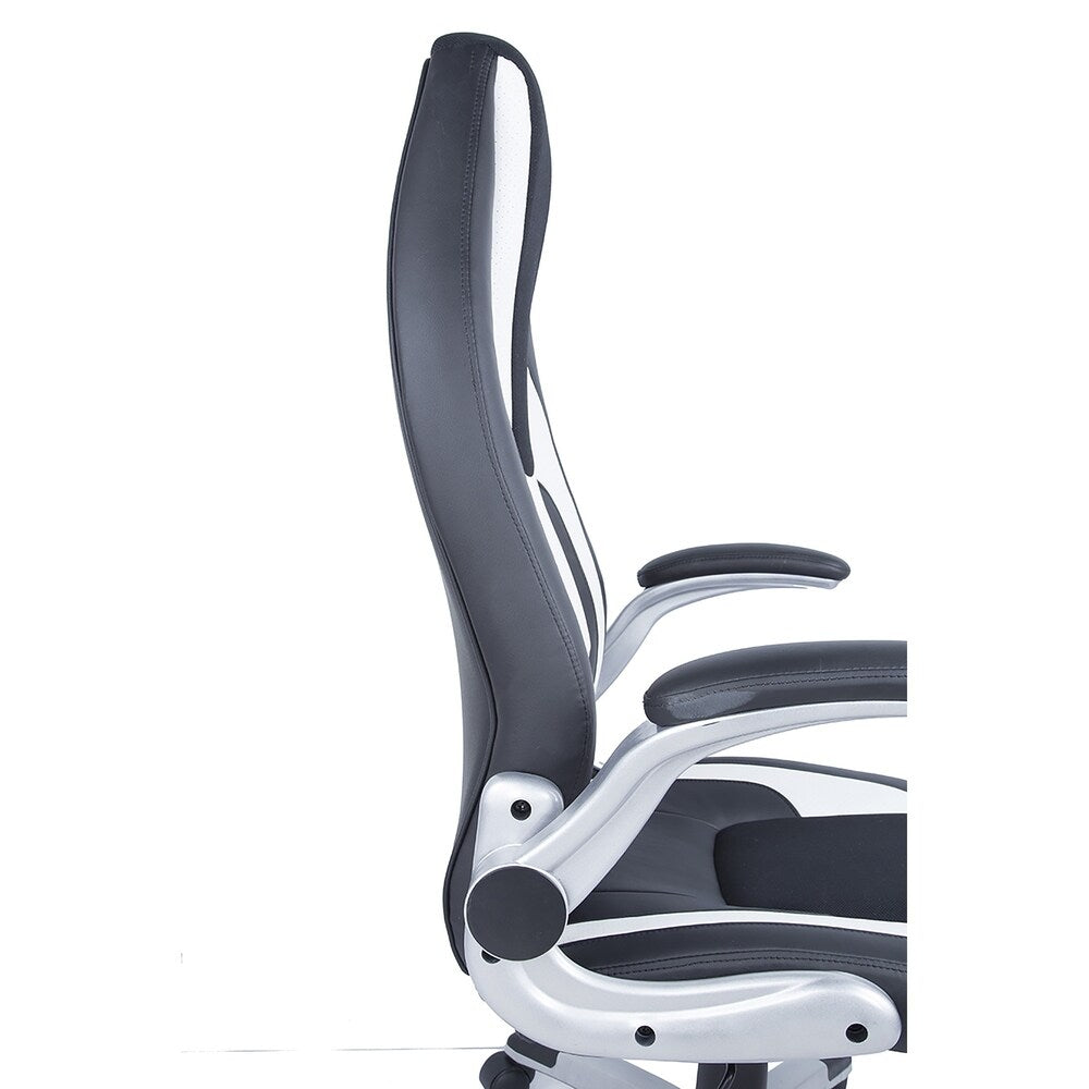 Somette Black and White 2-Tone Adjustable Computer Chair