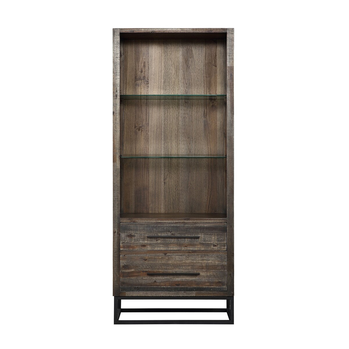 Somette Canyon Ridge Brown Two Drawer Bookcase/Pier - 34"L x 17"W x 83"H