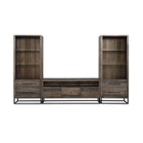 Somette Canyon Ridge Brown Two Drawer Bookcase/Pier - 34"L x 17"W x 83"H