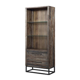 Somette Canyon Ridge Brown Two Drawer Bookcase/Pier - 34"L x 17"W x 83"H
