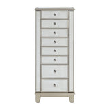 Somette Elsinore Champagne Two Door Seven Drawer Jewelry Armoire - 18"W x 12"L x 42.5"H