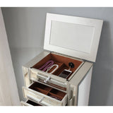 Somette Elsinore Champagne Two Door Seven Drawer Jewelry Armoire - 18"W x 12"L x 42.5"H
