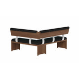 Somette Emily Modern Wood Dining Set with Table, Nook and Bench