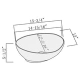 Fine Fixtures Vitreous China Round Modern Vessel Sink