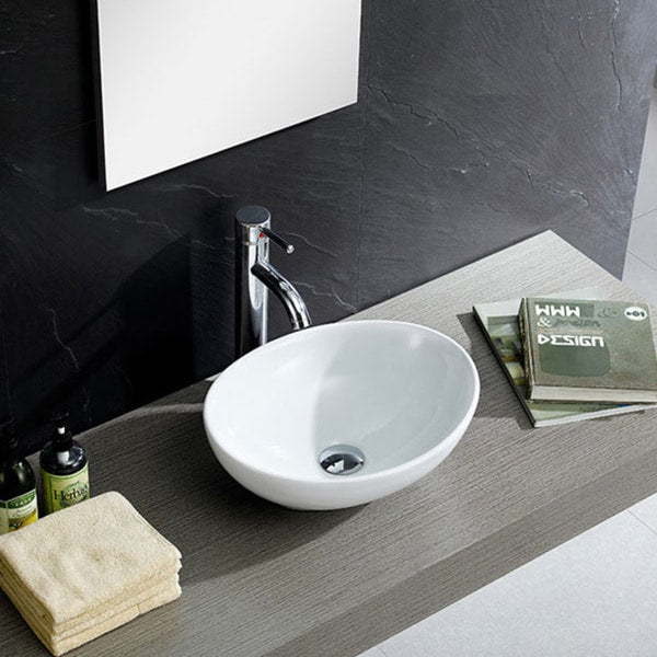 Fine Fixtures Vitreous China Round Modern Vessel Sink