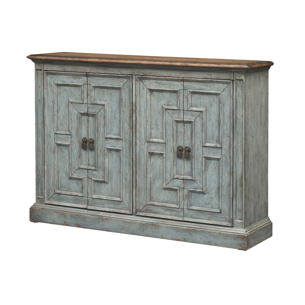 Somette Haversham Aged Blue Four Door Credenza