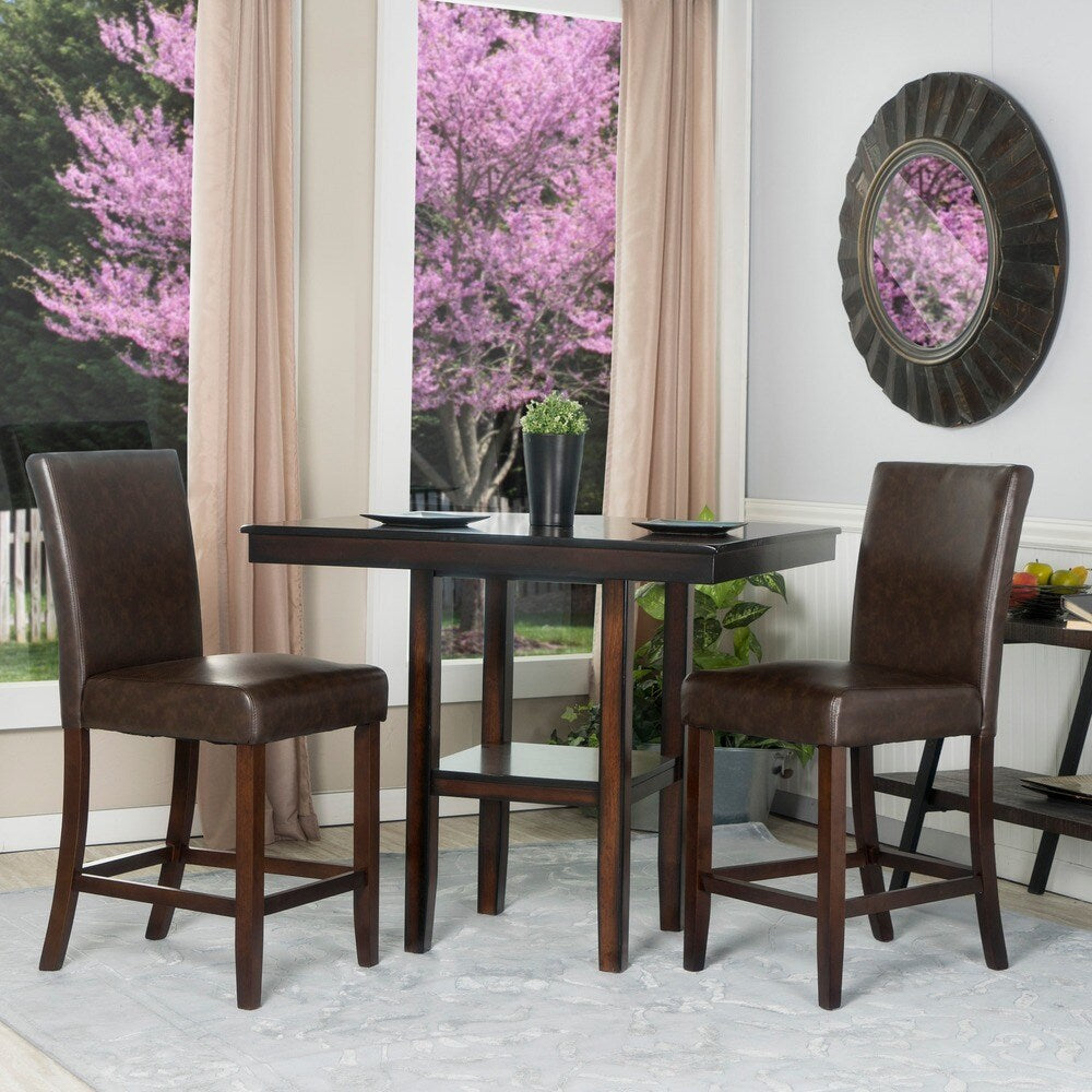 Somette Hebron 24-inch Brown Counter Stool (Set of 2) - 24"