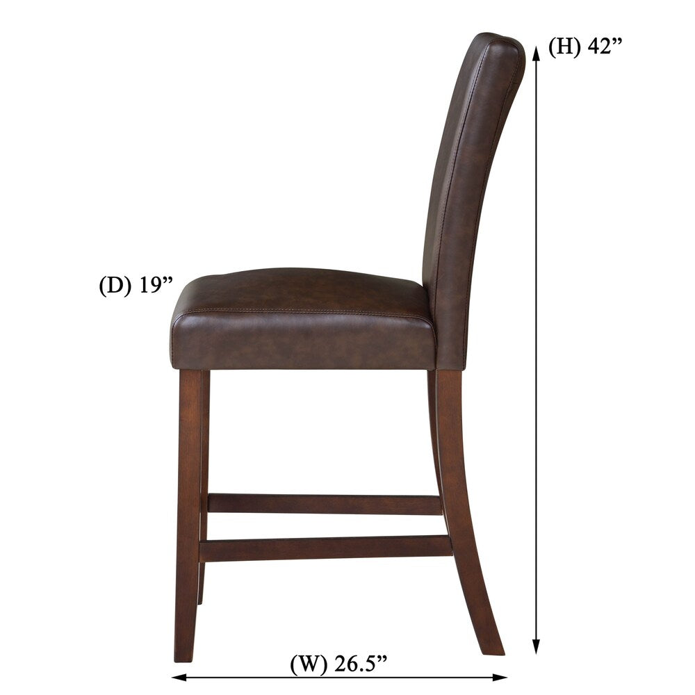 Somette Hebron 24-inch Brown Counter Stool (Set of 2) - 24"