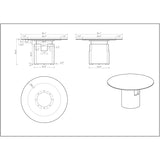 Somette Kona Round Dining Table