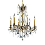 Somette Lucerne 6-light Royal Cut Crystal and Antique Bronze Chandelier