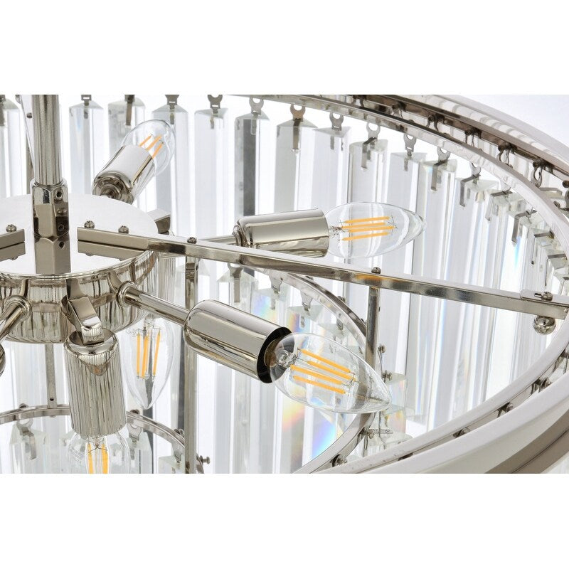Somette Perth Collection Grand Crystal Pendant Lamp