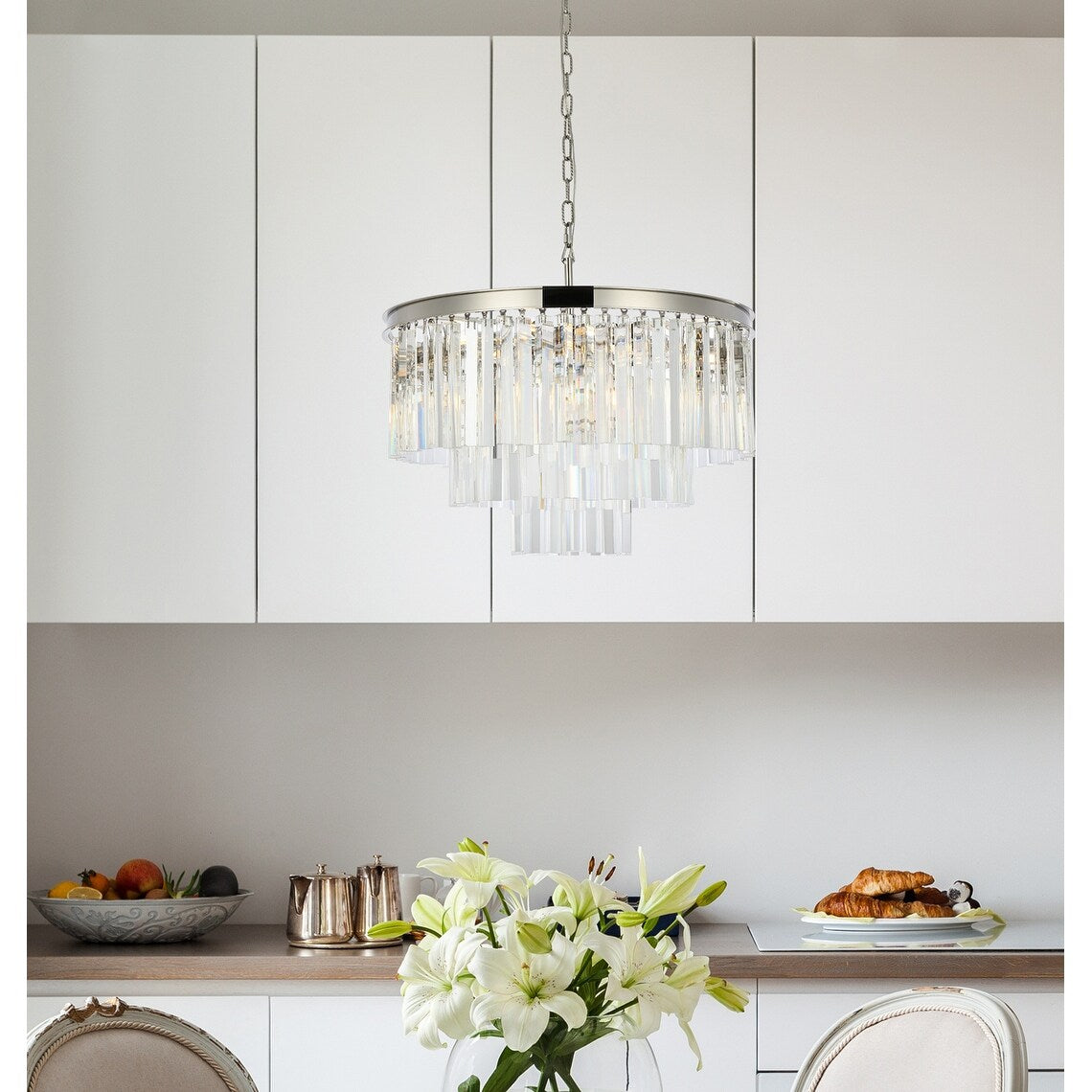 Somette Perth Collection Grand Crystal Pendant Lamp