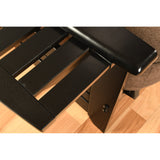 Somette Phoenix Black Futon Set with Storage Drawers and Innerspring Mattress