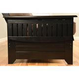 Somette Phoenix Black Futon Set with Storage Drawers and Innerspring Mattress