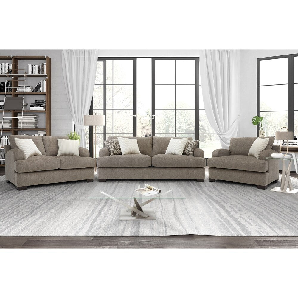 Somette Scooped Arm Sofa in Gray