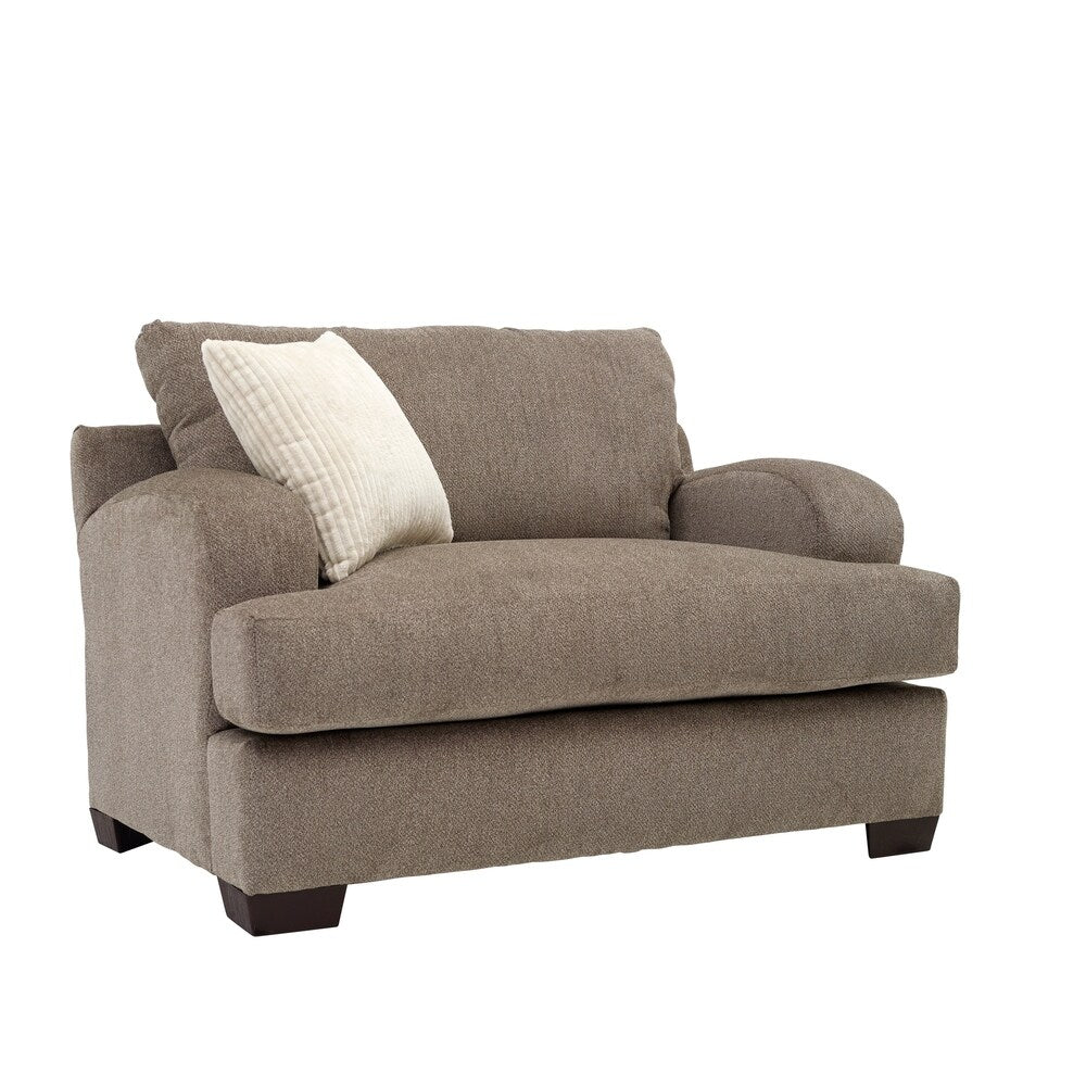 Somette Scooped Arm Sofa in Gray