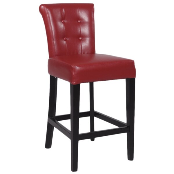 Somette Stationary 26-inch Red Solid Birch Counter Stool - 38.98 x 18.11 x 16.73