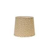 Somette Taupe and Natural Greek Key 12 inch Drum Lamp Shade with Washer