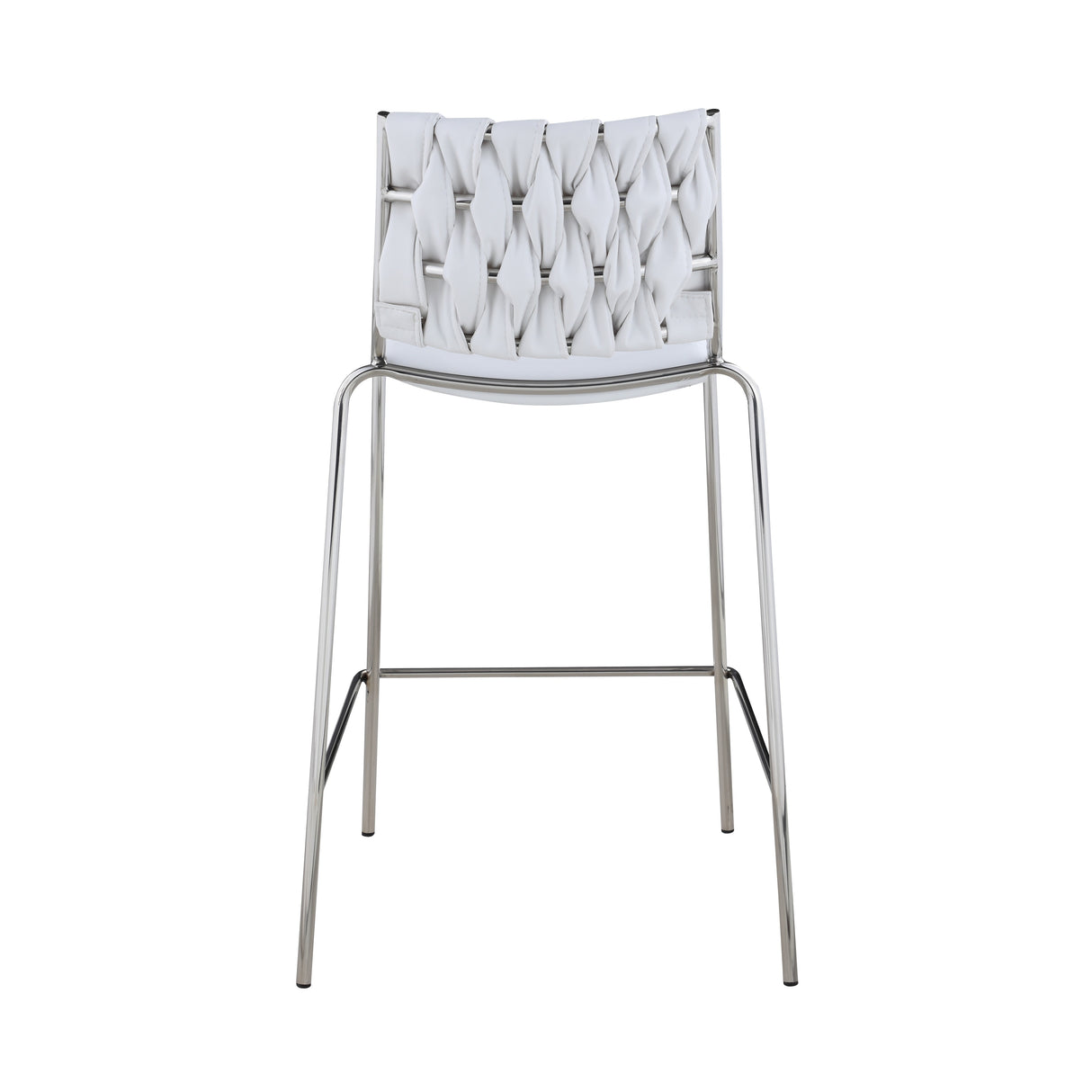 Somette Trevor Stackable Counter Stool with White Weave Back, Set of 2 - Counter Stool