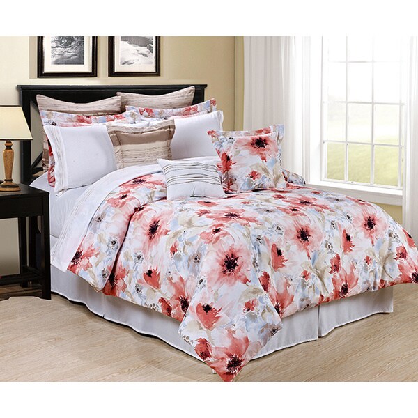 Sonata Complete Bed-in-a-Bag Floral Comforter Set with Sheets
