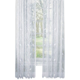 Songbird Lace Curtain Panel with Scalloped Hem
