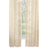 Songbird Lace Curtain Panel with Scalloped Hem