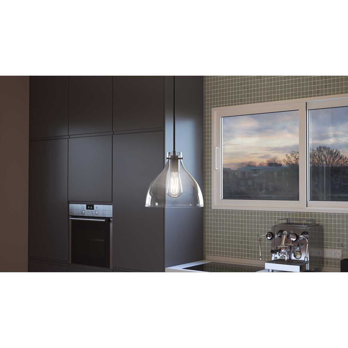 Sonoma 1-Light Brushed Nickel Mini Pendant - Brushed Nickel