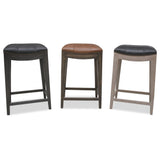 Sonoma Italian Leather and Alder Wood Barstool
