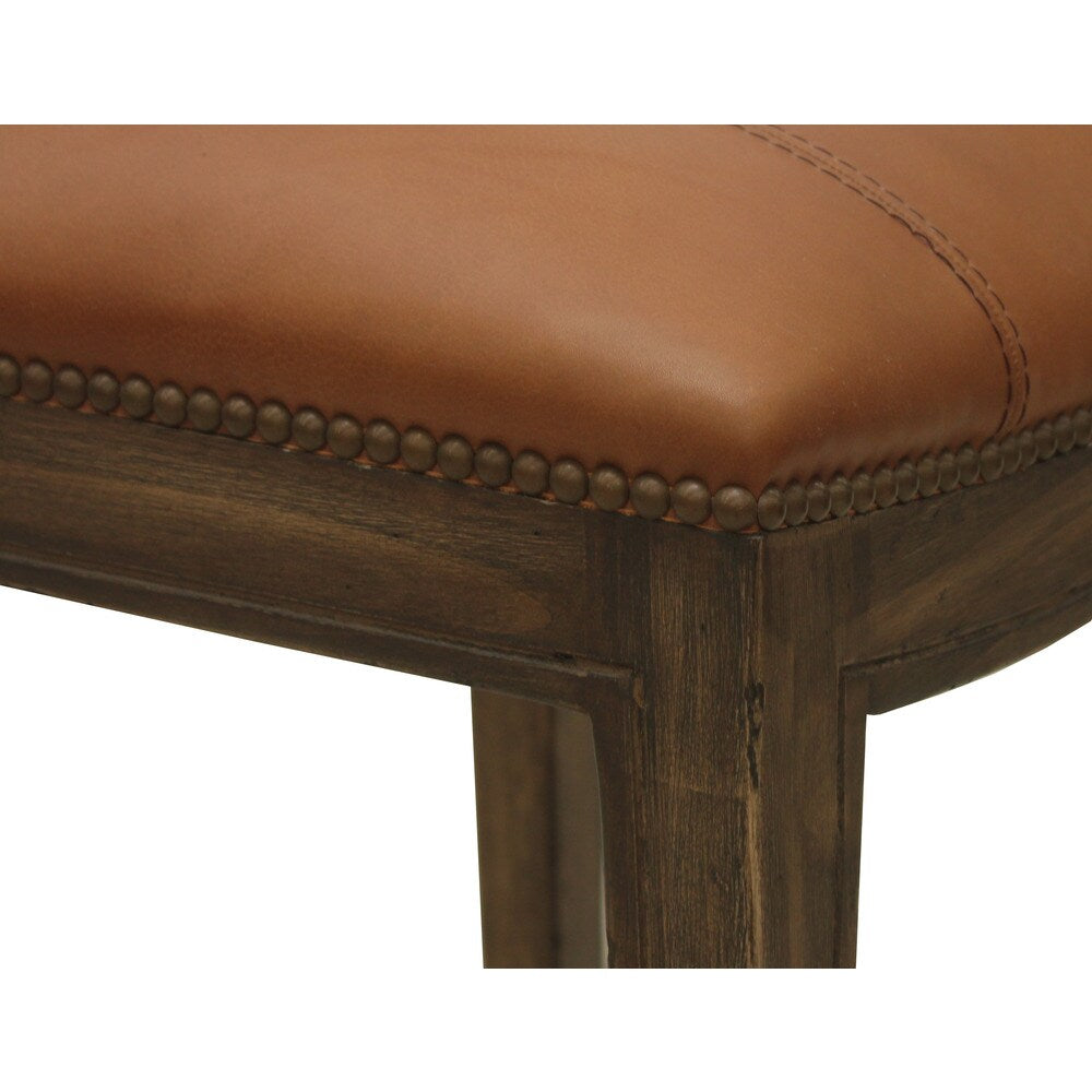 Sonoma Italian Leather and Alder Wood Barstool