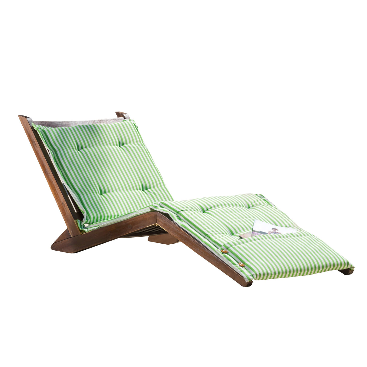 Sonora Wood Folding Lounger with Cushion by Christopher Knight Home