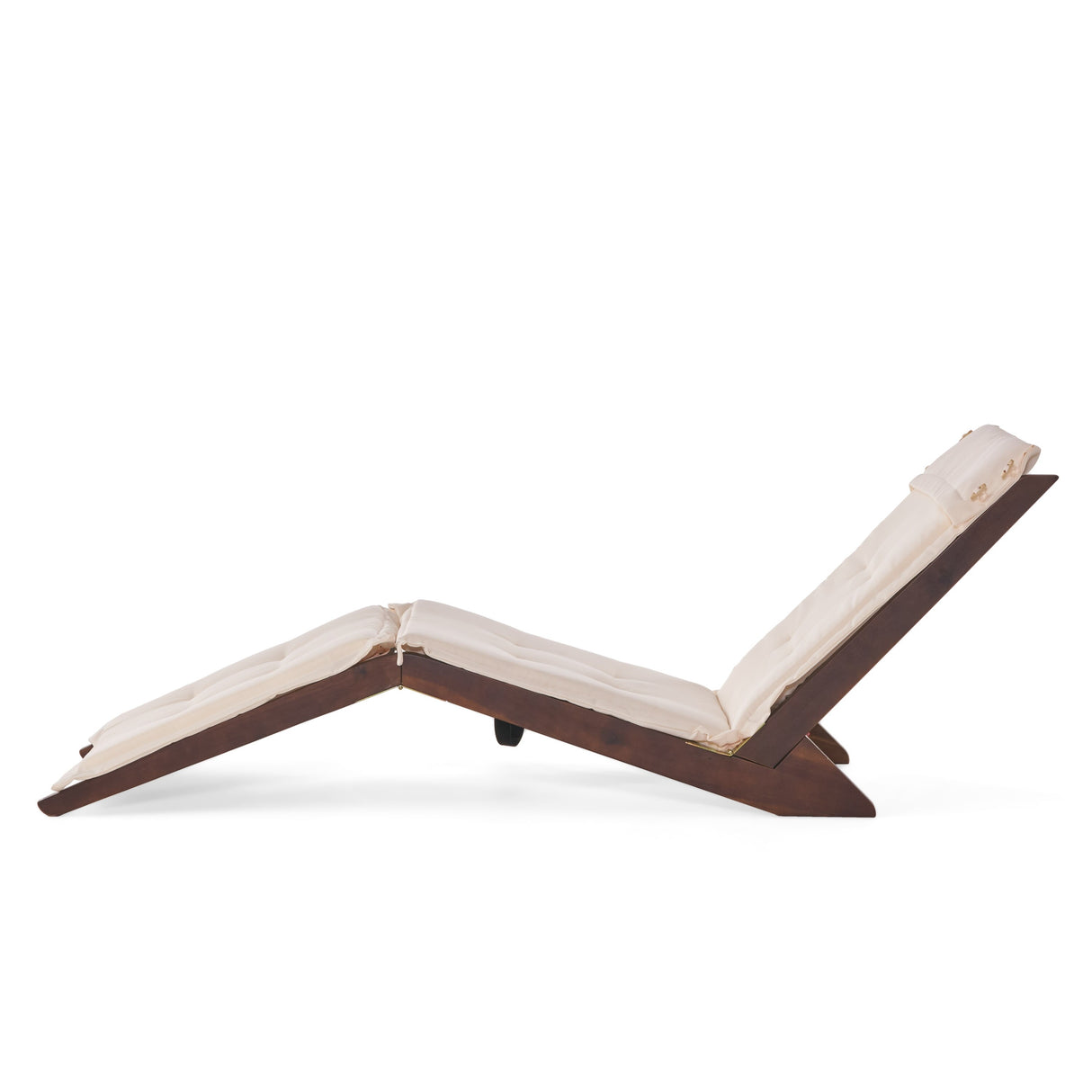 Sonora Wood Folding Lounger with Cushion by Christopher Knight Home