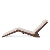 Sonora Wood Folding Lounger with Cushion by Christopher Knight Home