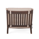 Sonora Wood Folding Lounger with Cushion by Christopher Knight Home