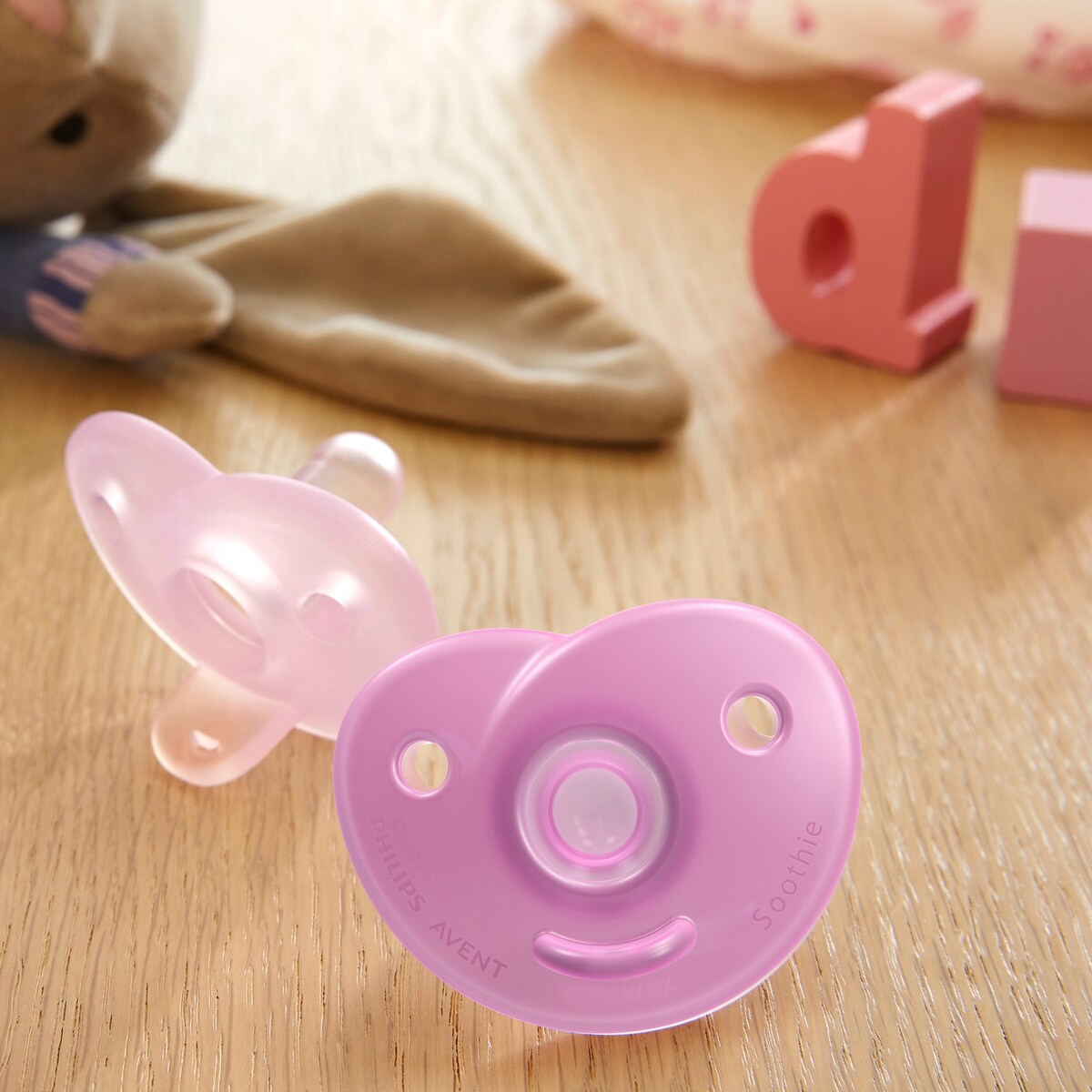 Soothie Heart Pacifier 2 Pack in Pink