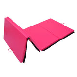 Soozier 4' x 10' x 2" PU Leather Folding Gymnastics Mat - Pink