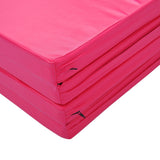 Soozier 4' x 10' x 2" PU Leather Folding Gymnastics Mat - Pink