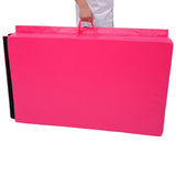 Soozier 4' x 10' x 2" PU Leather Folding Gymnastics Mat - Pink