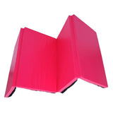 Soozier 4' x 10' x 2" PU Leather Folding Gymnastics Mat - Pink