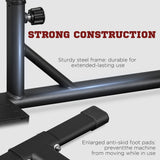 Soozier Deep Squat Machine, Sissy Squat Leg Workout Equipment with Adjustable Calf Pad and Non-slip Foot Plate
