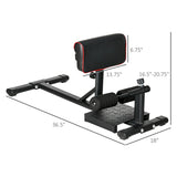 Soozier Deep Squat Machine, Sissy Squat Leg Workout Equipment with Adjustable Calf Pad and Non-slip Foot Plate