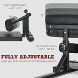 Soozier Deep Squat Machine, Sissy Squat Leg Workout Equipment with Adjustable Calf Pad and Non-slip Foot Plate