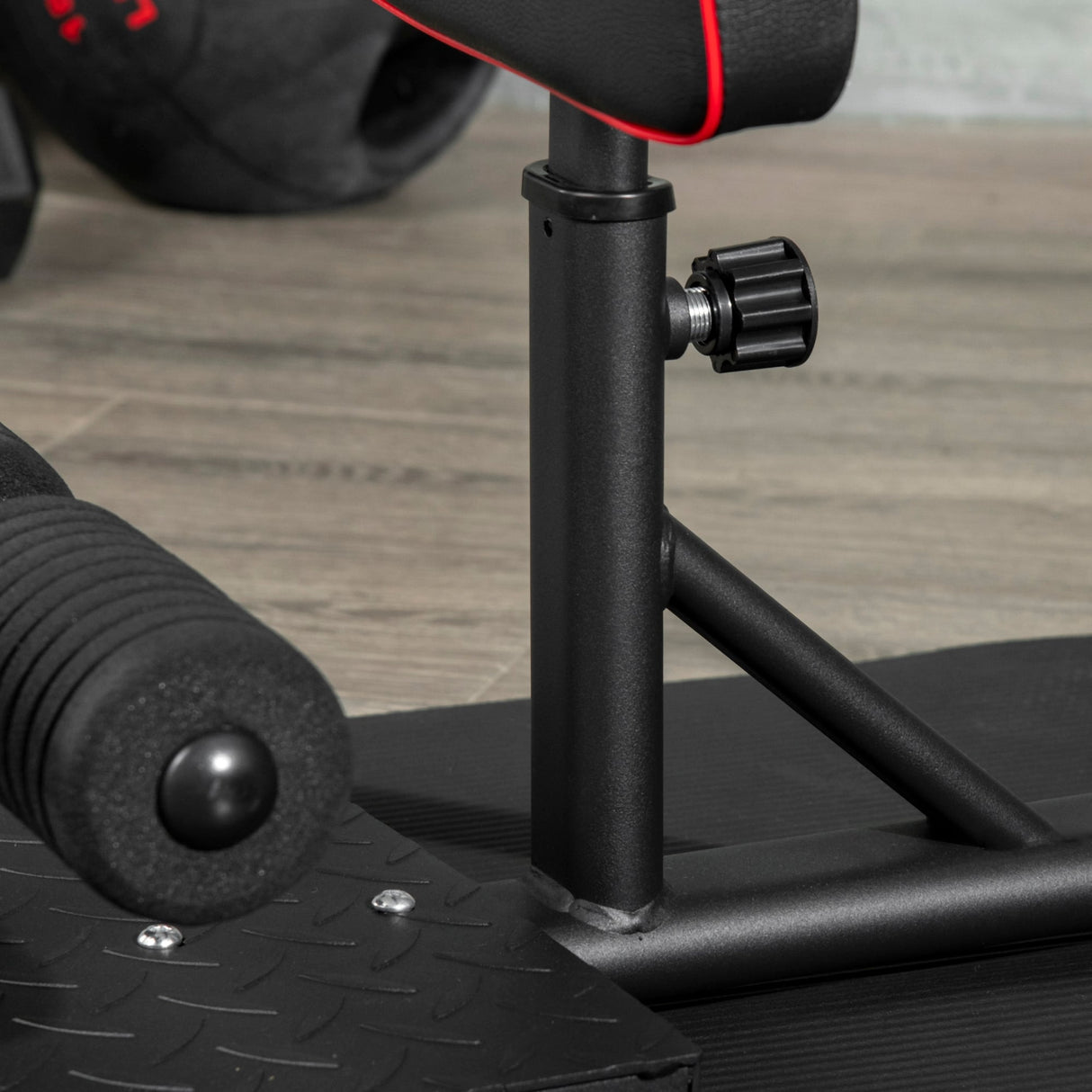 Soozier Deep Squat Machine, Sissy Squat Leg Workout Equipment with Adjustable Calf Pad and Non-slip Foot Plate