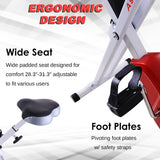 Soozier Folding Exercise Bike LCD Monitor Home Gym Exercise Adjustable Tension Padded Seat Heart Rate Monitor Pulse Sensor