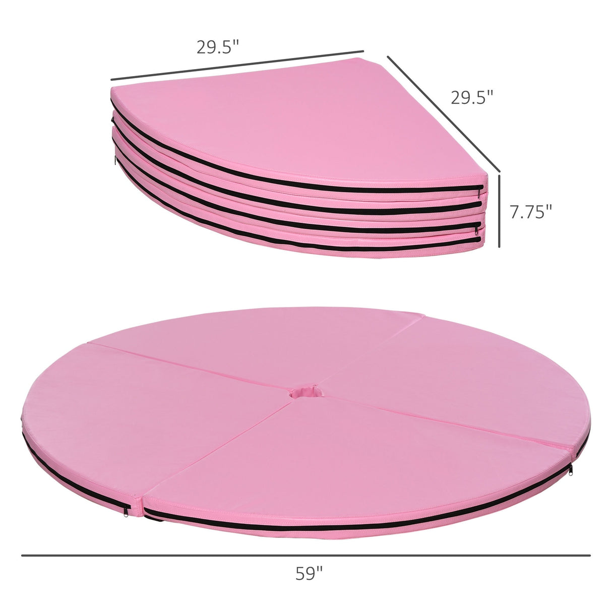 Soozier Pole Dance Mat Foldable Yoga Exercise Safety Dancing Cushion Crash Padding - Pink