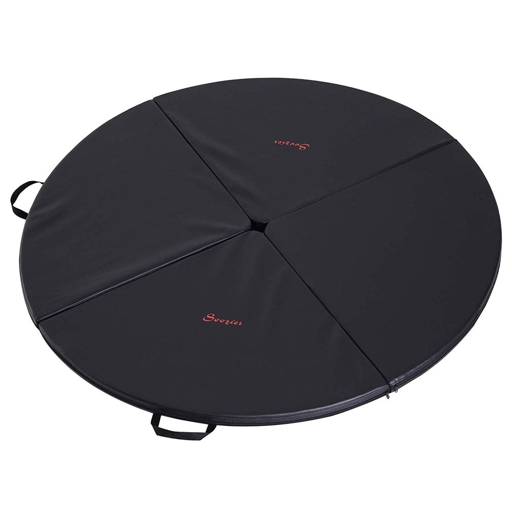 Soozier Round Folding Portable Pole Dance Crash Mat - Black