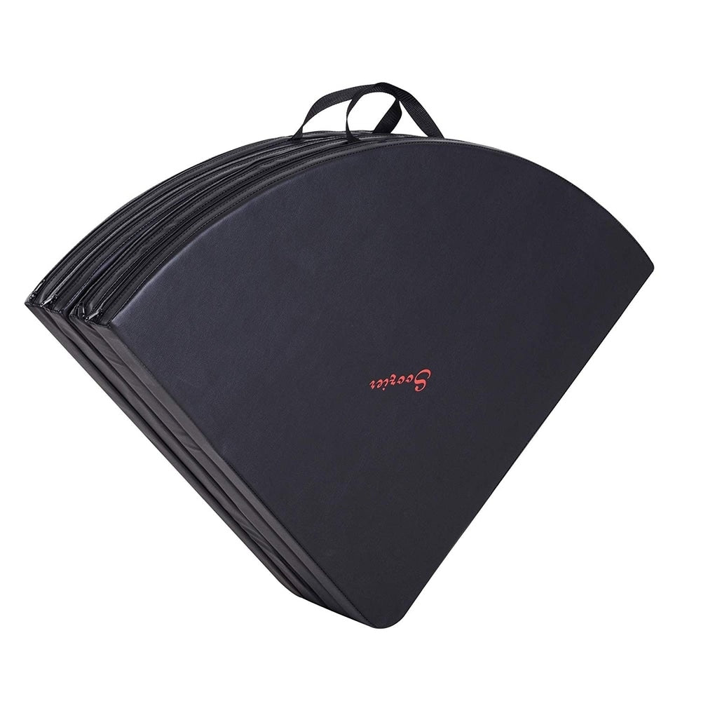 Soozier Round Folding Portable Pole Dance Crash Mat - Black