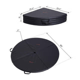 Soozier Round Folding Portable Pole Dance Crash Mat - Black