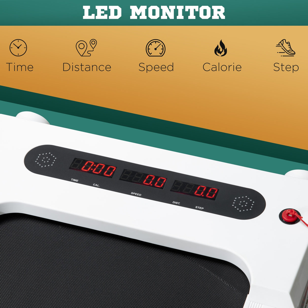 Soozier Walking Pad, Standing Under Desk Treadmill, Walking Jogging Machine with Blue Tooth Speaker, Remote Control