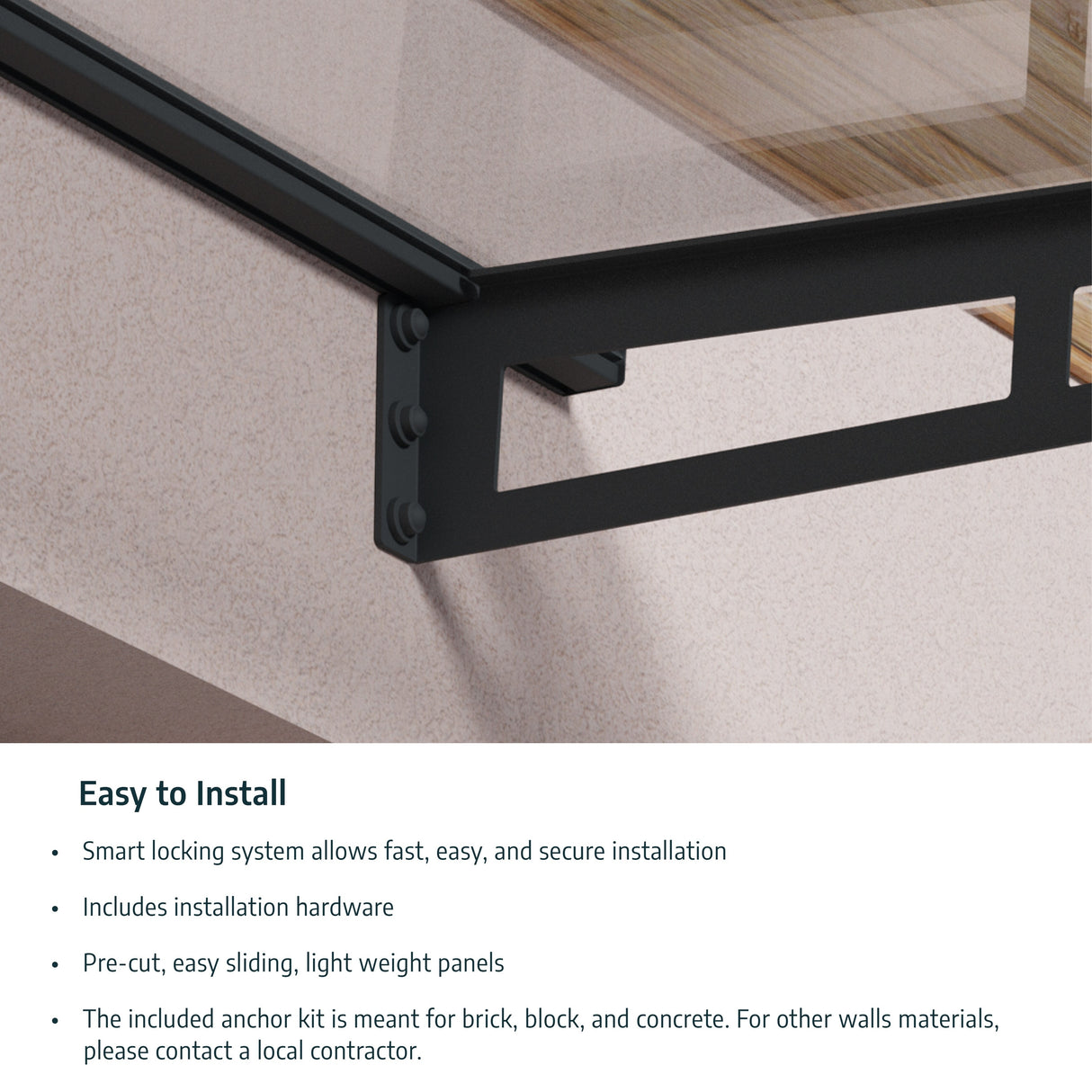Sophia 3 ft. Gray/ White Opal Door and Window Awning