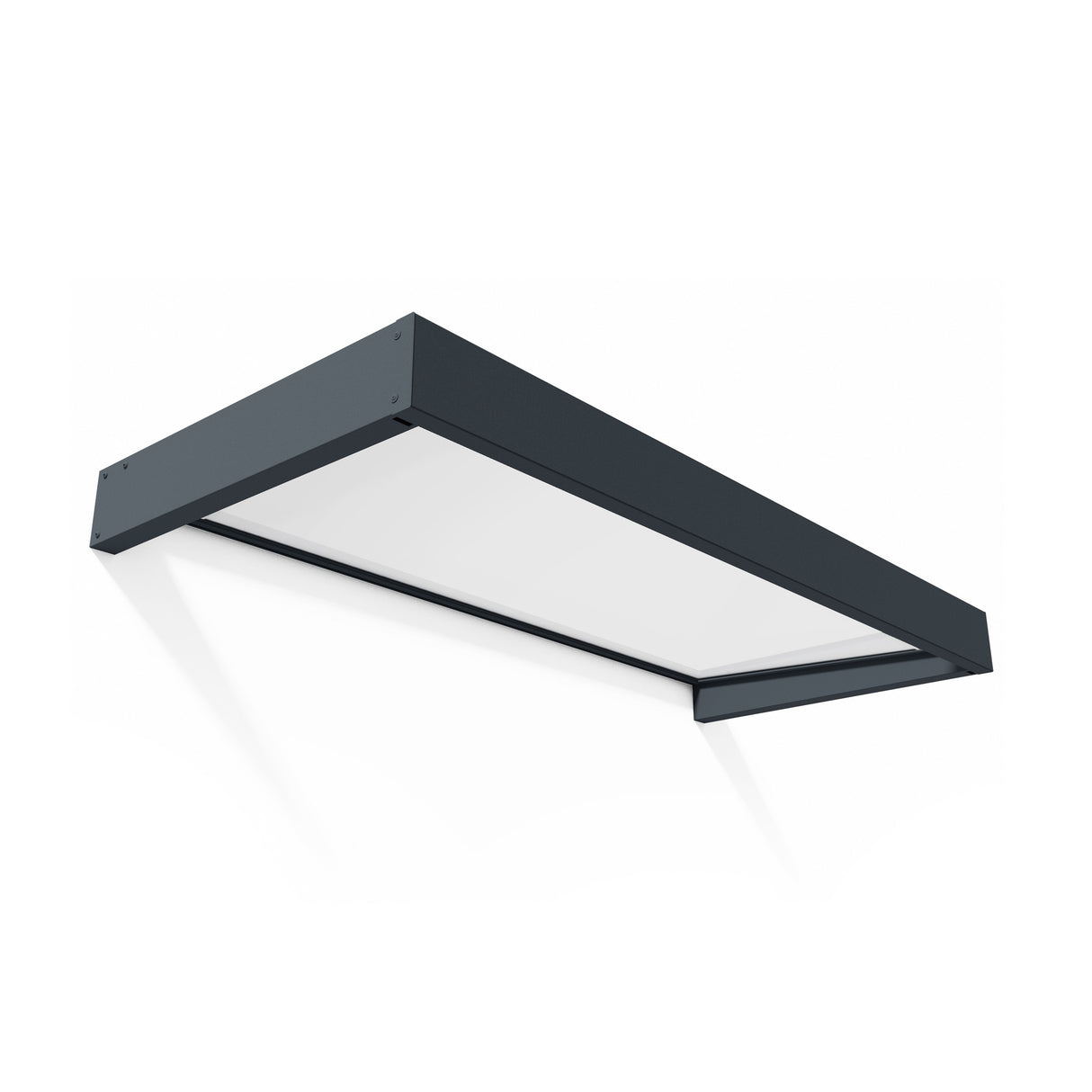 Sophia 3 ft. Gray/ White Opal Door and Window Awning